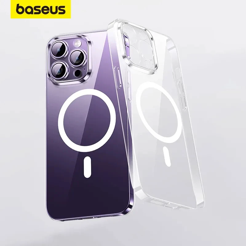 

Baseus Magnetic Case For iPhone 15 Pro iPhone 15 Pro Max iPhone 15 Plus Hard PC Clear Case For Magnet Protective Case