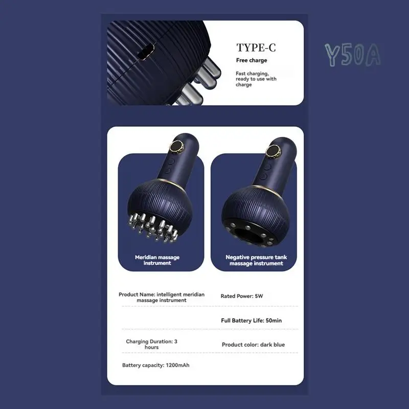 

Y50A-Handheld Electric Cupping Negative Pressure Heating Massager Household Electric Scraping Instrument Electric Cupping