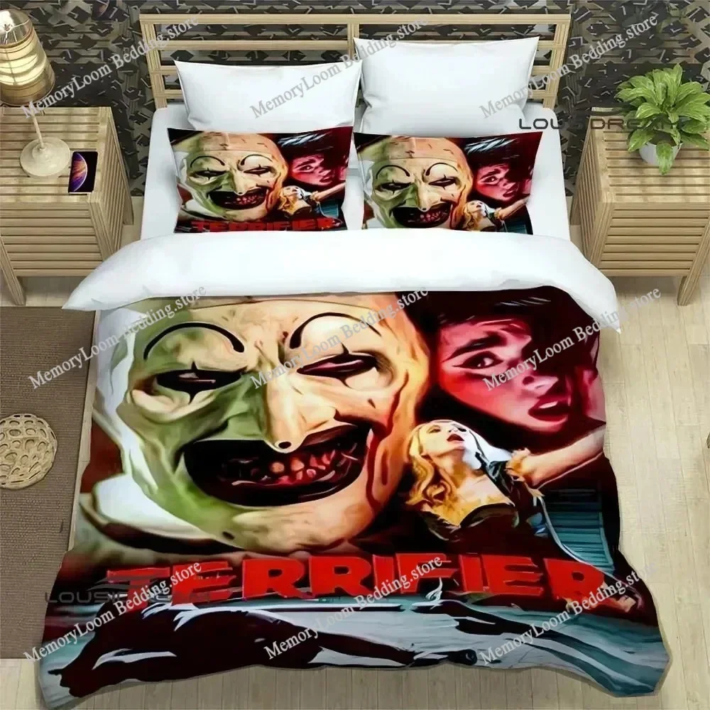 Terrifier Horror Bedding Sets Exquisite Bed Supplies Set Duvet Cover Bed Comforter Set Pillowcase Luxury Quilt Cover