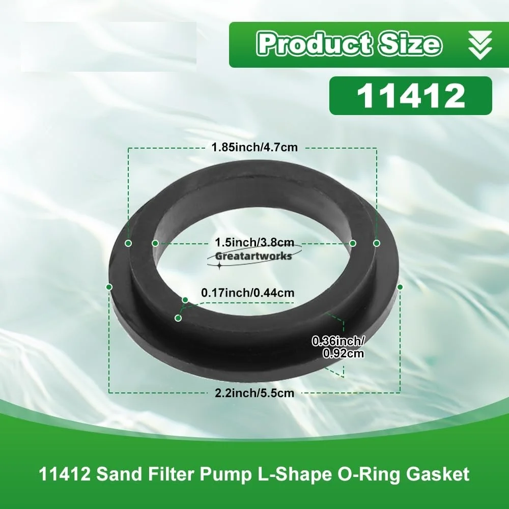 5pcs Pool L-Shape O-Ring Gasket 11412 for Intex Sand Filter Pump Motor 26323CA 26331CA 26331EH 26337EH 28948EH 28647EG Seals