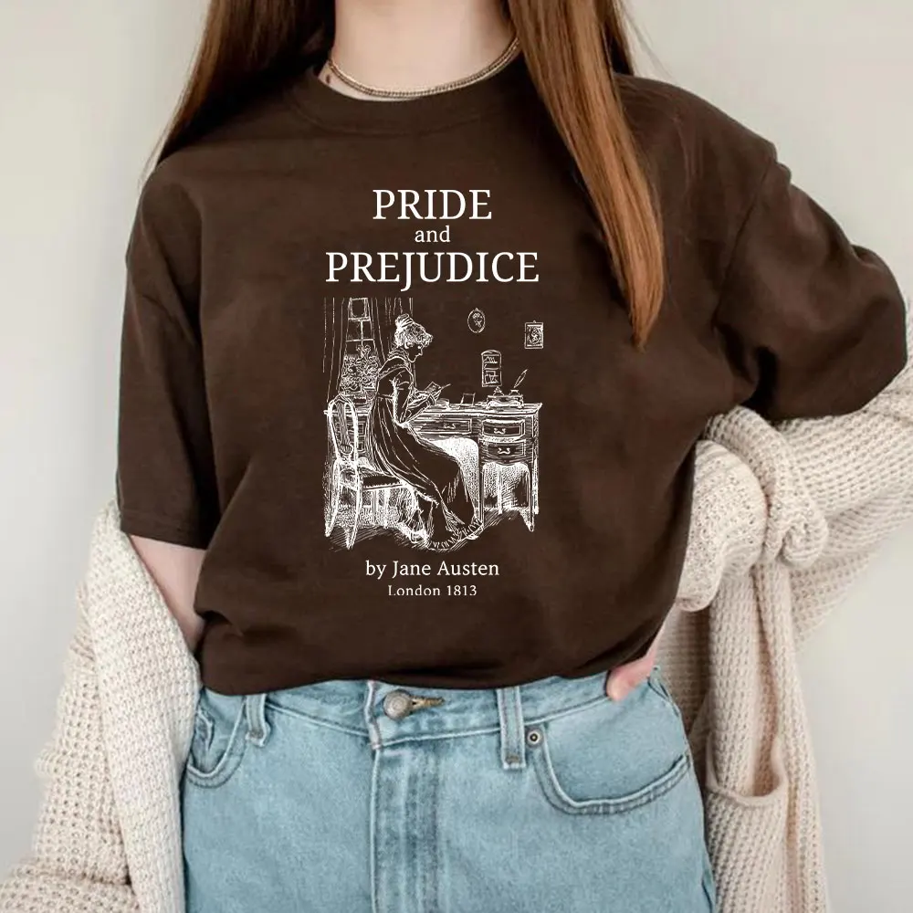 Vintage Pride and Prejudice Shirt Jane Austen T-shirt Mr Darcy Literary Book Lover Tee Retro Aesthetic Shirts Bookish Fans Gift