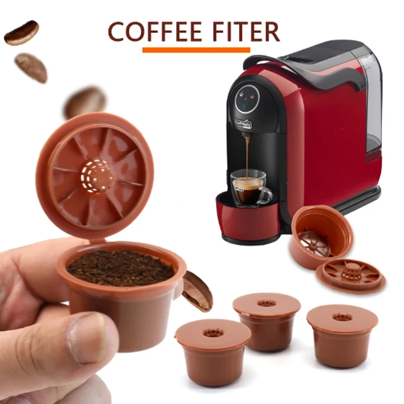 3PCS Reusable Coffee Filter Capsules for Caffitaly S21 S22 Refillable Food Grade Plastic Coffee Pods Refill Capsule