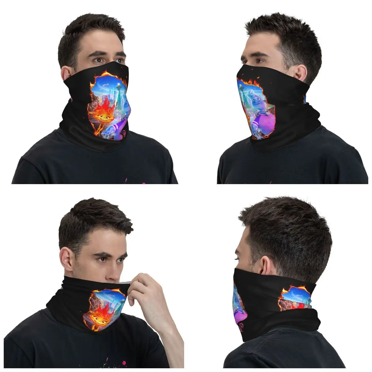 Custom Elemental Ember Lumen Bandana Neck Gaiter Windproof Face Scarf Cover Women Men Gale Cumulus Headband Tube Balaclava