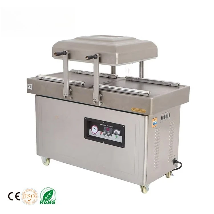 Film bag foil meat food sealing packaging machine double chamber food vacuum packaging machine