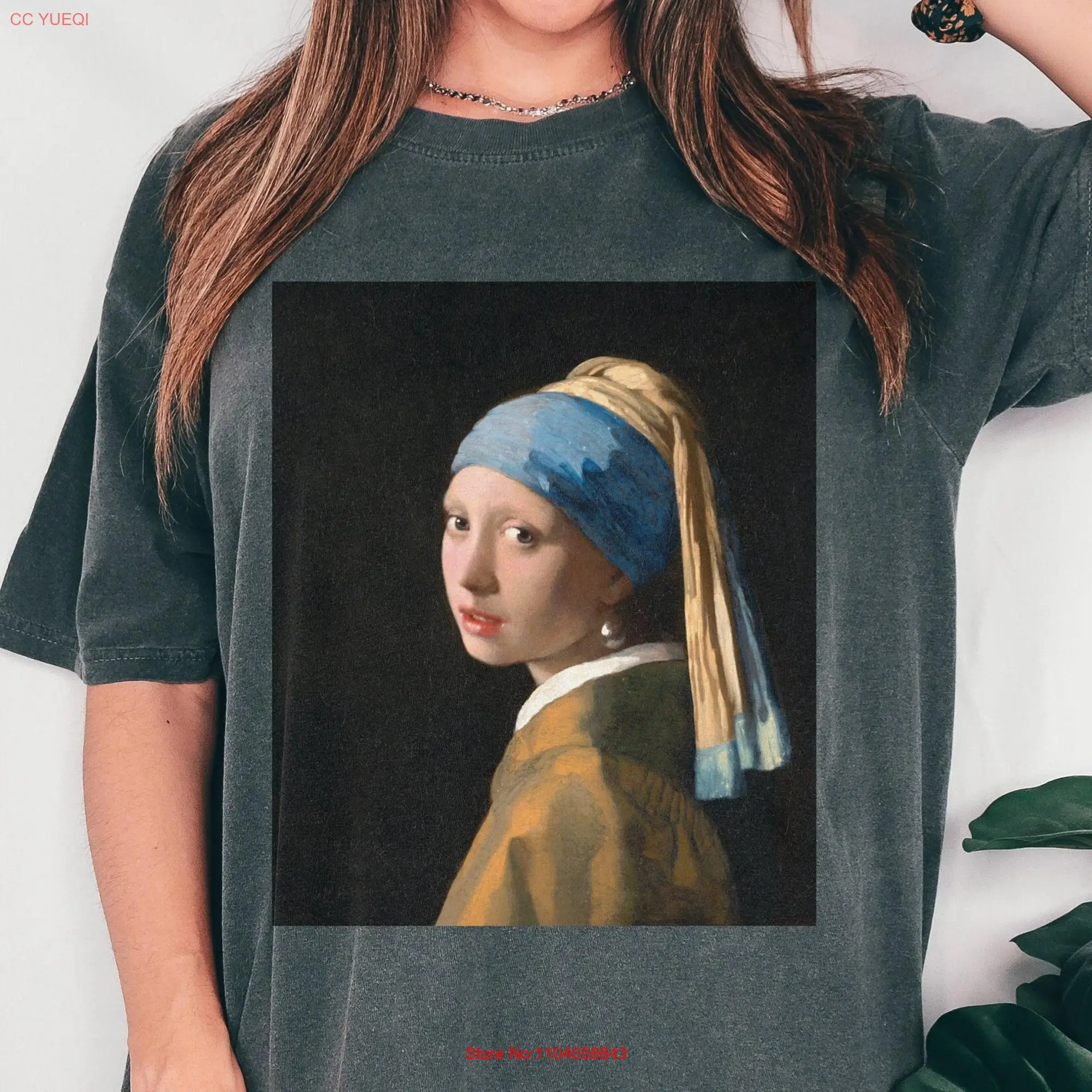 Comfort Colors Girl with a Pearl Earring shirt painting T Johannes Vermeer Famous portraiT for artists