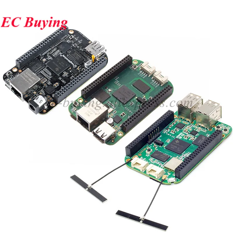 BeagleBone Black Green Wireless AM335x AM3358 WiFi BLE Cortex-A8 BB-Black Rev.C 5V 512MB DDR3 RAM 4GB eMMC Flash Computer Linux