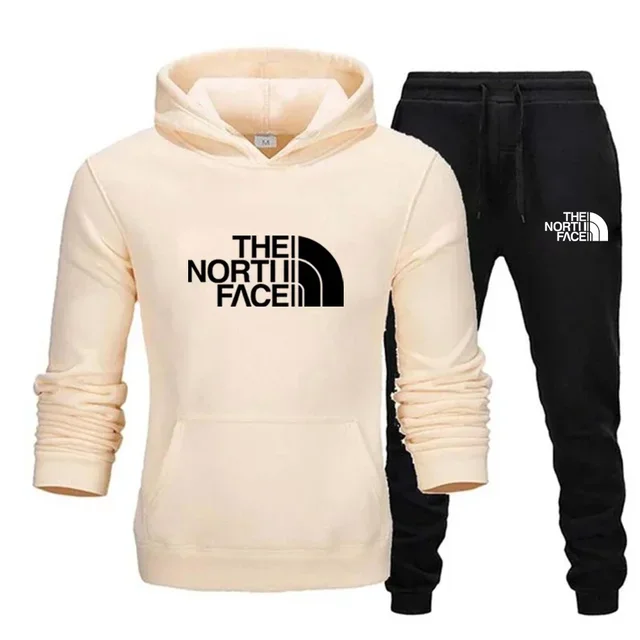 

New autumn and winter men's long-sleeved sweatshirt and pants two-piece set, outdoor jogging pullover men's sportswear set