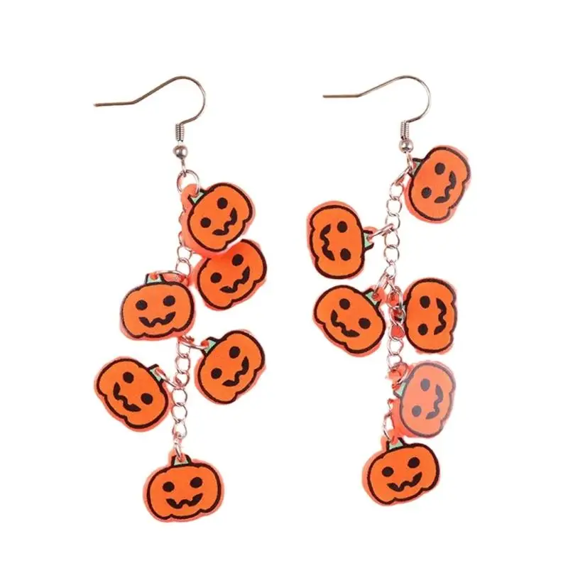31BB Fish Hook Halloween Dangle Earrings for Festive Party and Photo Wear