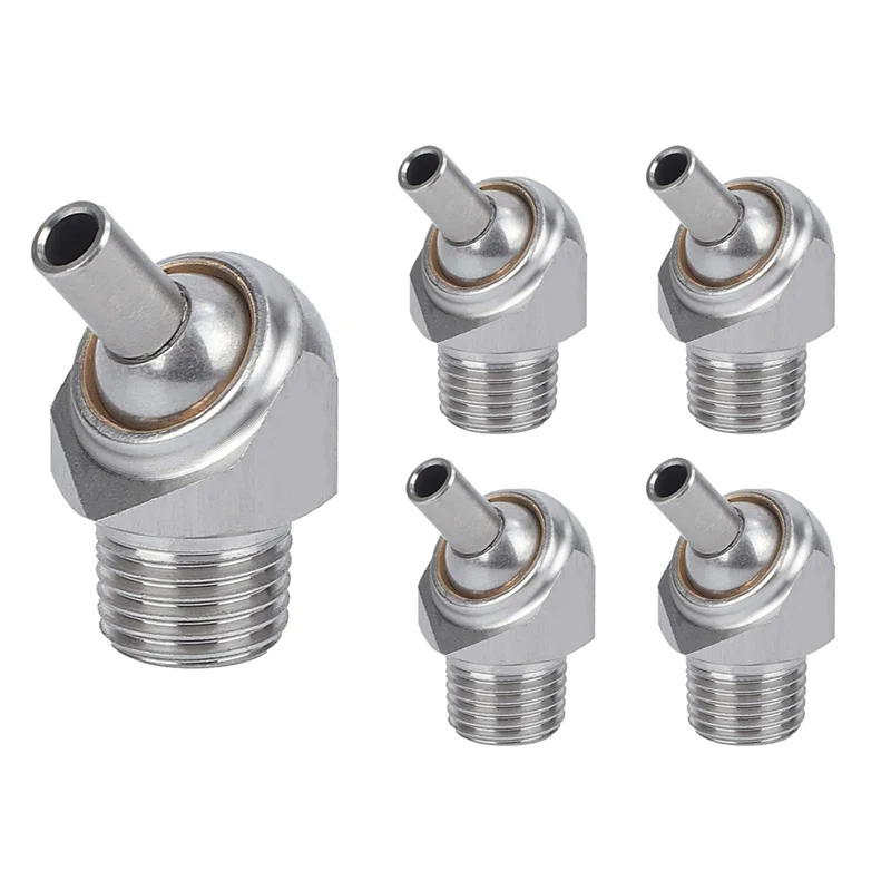 

A74E-Inclined High-Pressure Cooling Nozzle 1/8In PT Installation Thread 10/30/50Mm 304 Material, For CNC Machine Tools
