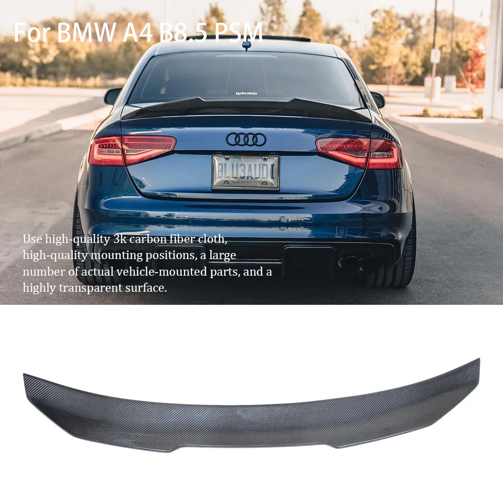 

Для AUDI A4 B8.5 PSM Стиль из настоящего углеродного волокна, задний спойлер, крыло багажника 2012-2015