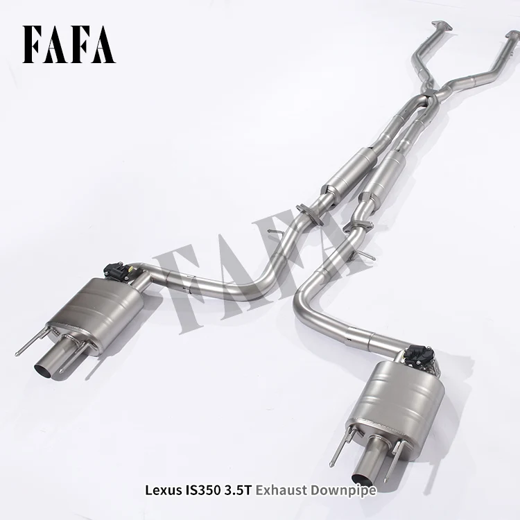 For Lexus IS350 3.5L Exhaust System Front Middle and Tail Electric Valve High Performance Cat Back Exhaust Pipe Muffler