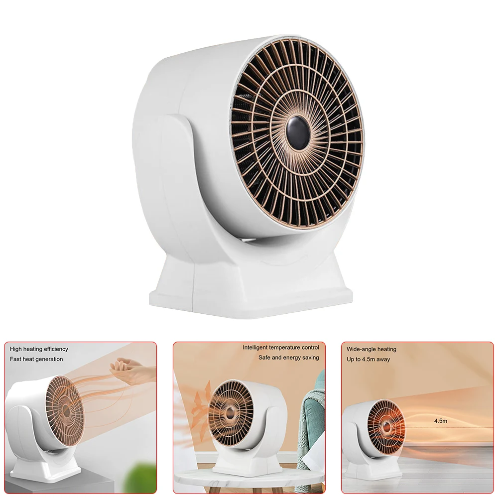 

800W Electric Heater Fan Fast Heating Desktop Heating Fan Portable Household Small Space Heater for Winter Bedroom Heating