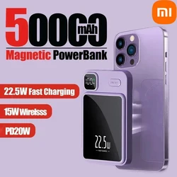 Xiaomi-Chargeur magnétique sans fil 50000mAh, batterie externe Magsafe, charge rapide, pour Android iPhone 15 16