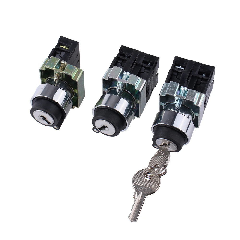XB2-BG21 XB2-BG33 XB2-BG53 interruttore manopola di controllo chiave 1NO /2NO 2/3 posizioni autobloccante / ripristino automatico selettore Interruttore manopola 22mm
