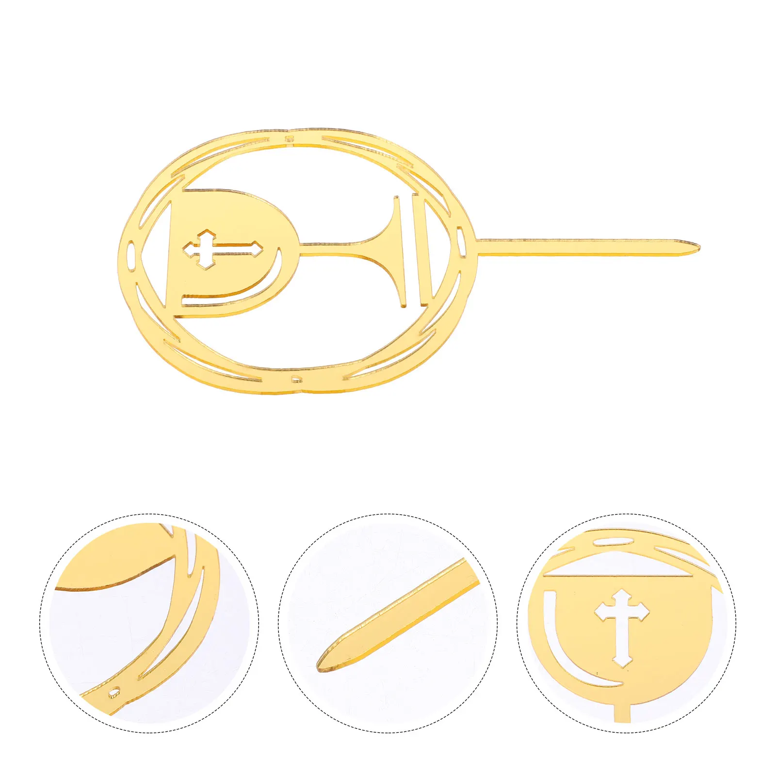 

10pcs Insert Holy Cup Toppers Baptism Communion Cake Toppers Communion Decorations Acrylic Cross Party Supplies Cake Picks