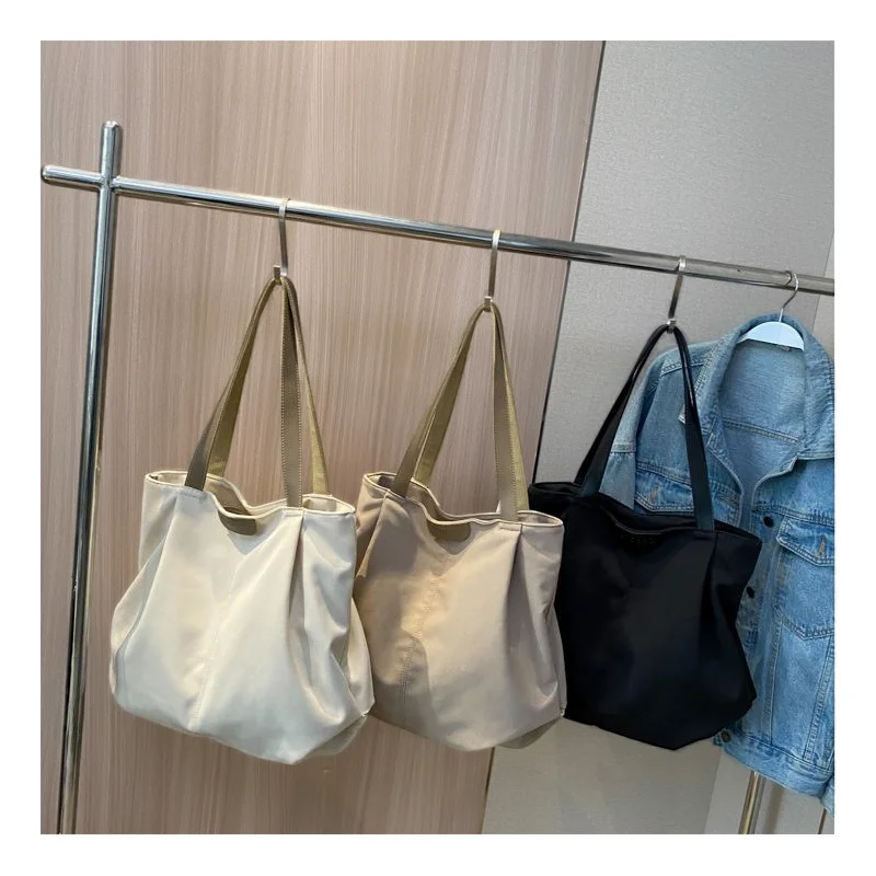 

Women's bags new 2023 tote bag nylon large-capacity simple commuter shoulder bag casual literary bag