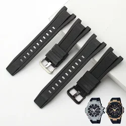 Black with Tool Breathable Silicone Rubber Watch Strap for Casio Gstb100 Gstw300/410/400G/S310 Original Replacement Watchbands