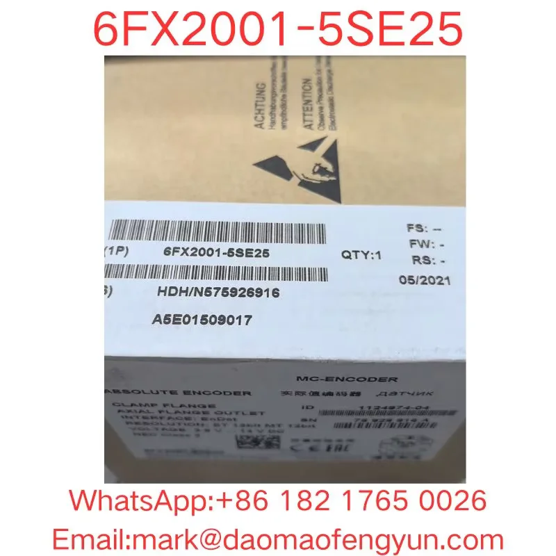 6FX2001-5SE25 Brand New ABSOLUTE VALUE ENCODER MULTITURN 25 BIT WITH ENDAT, OPERATING