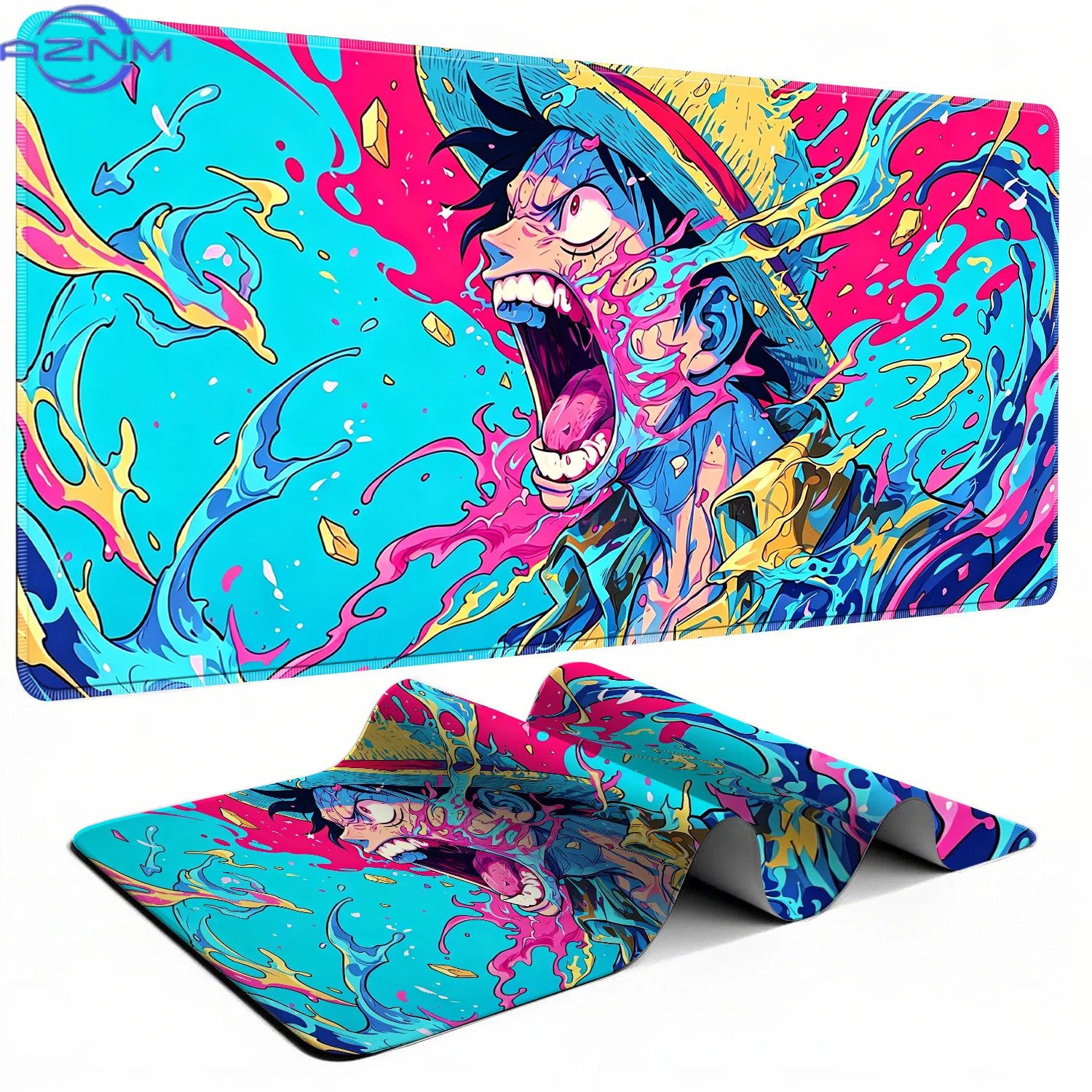 XXL O-One P-Piece Luffy Gaming Mouse Pad Gamer Home Computer HD Mousepad Cool Keyboard Pad Non-Slip Office Rubber Big Mouse Mats