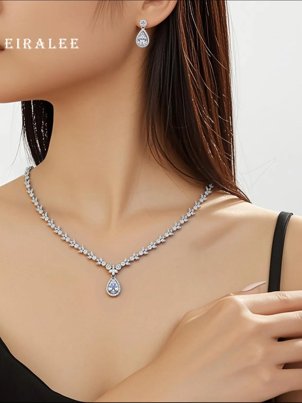 مجموعة مجوهرات Wiralee الفاخرة المكعبة الزركونيوم مع فساتين زفاف نسائية في دبي مجوهرات الخطوبة عالية الجودة