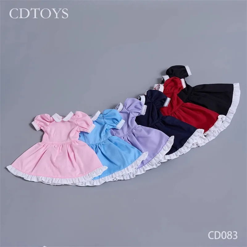 ما قبل البيع CDTOYS CD083 1/6 أنثى الجندي أبيض وأسود خادمة لوليتا فستان لطيف الملابس نموذج ل 12 ''عمل أرقام الجسم