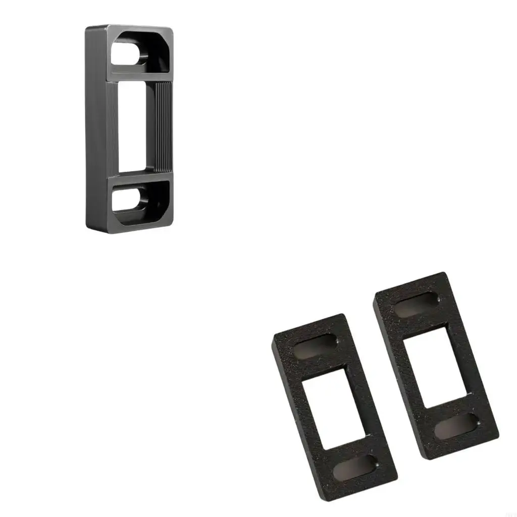 J6PE Travel Refrigerator Door Retainer Set, 2 Black PLA Motorhome Fridge Supports for Camping Use, 3D Printed Door Control