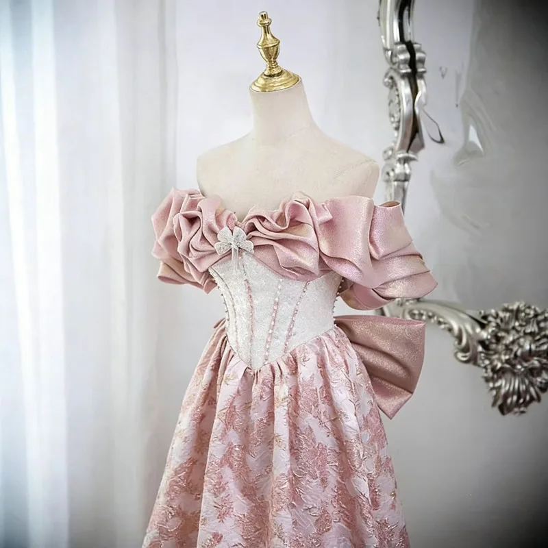 Nuevo Vestido de Verano 2026 para Mujer, Sexy, sin Tirantes, Ligero, Elegante, Estilizador, de un Solo Hombro, para Banquete o Novia
