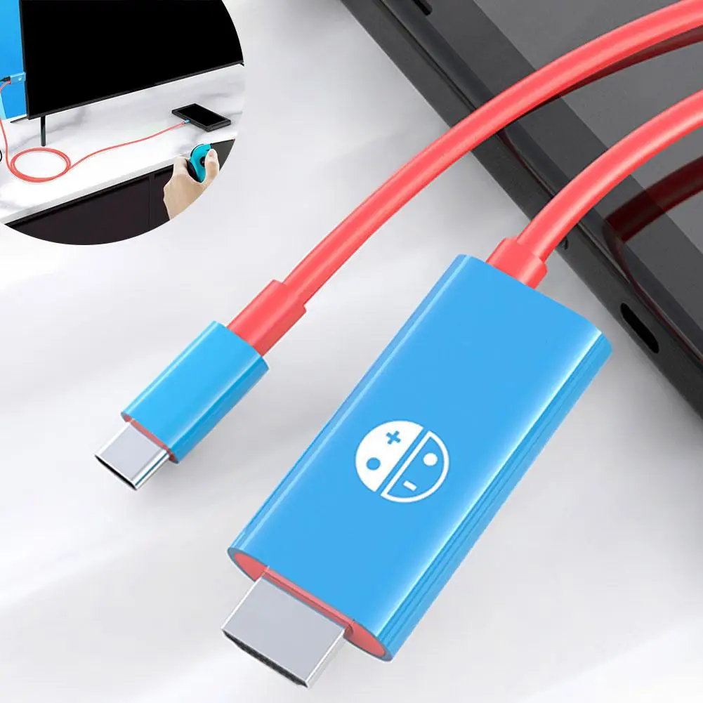 USB C to HDMI Adapter Cable for Nintendo Switch 2 Type-C to HDMI Conversion Accessory for Switch 2 TV Output Cable