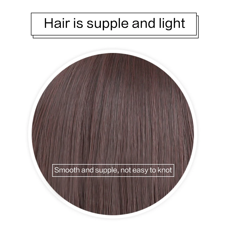 WTB Synthetic short straight Headband Wig Female Brown Black Hairband Accessories Natural Heat Resistant Half Hair Wig for Women