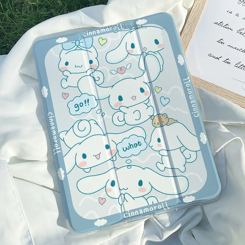 Sanrio Hello Kitty Cinnamoroll Ipad 2022 Air 5 4 3  New Model Three Fold 12.9 Inch ShockProof Case Tablet Ipad Mini 4 5 6 Covers