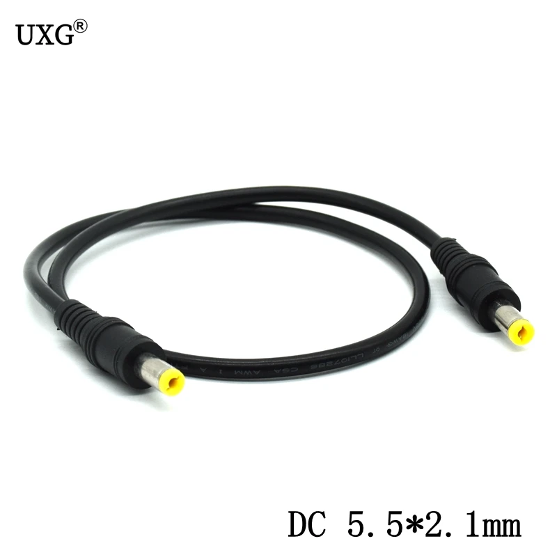 Dc Power 5.5X2.1Mm Mannelijke Algemene 2.1Mm Mannelijke Stekker Kabel Haaks 90 Graden Kabel 35cm