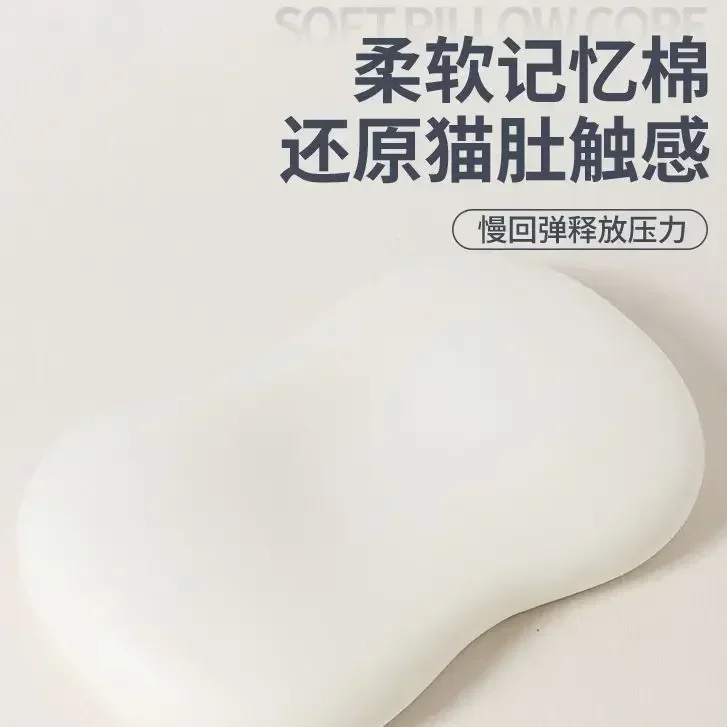 Winter plus velvet memory foam pillow core to protect cervical vertebra and help sleep, home pair, single-person sleep-only