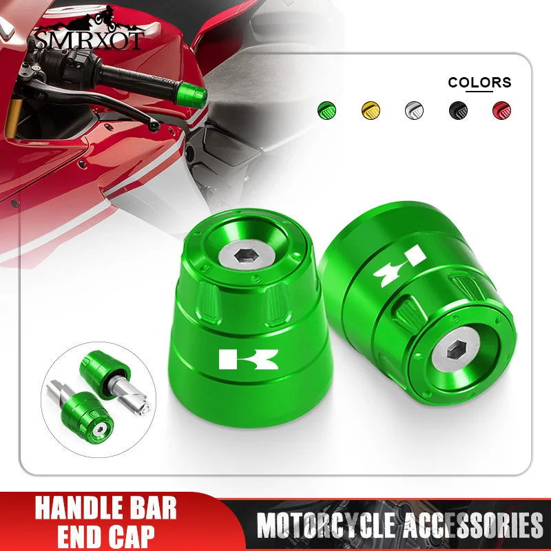 Handlebar End Grips Cap For Z900 Z900SE RS Z750 Z800 Z650 Z1000 SX ninja400 650 ninja1000/sx ZX4R 4RR 25R 10R 6R versys650 1000