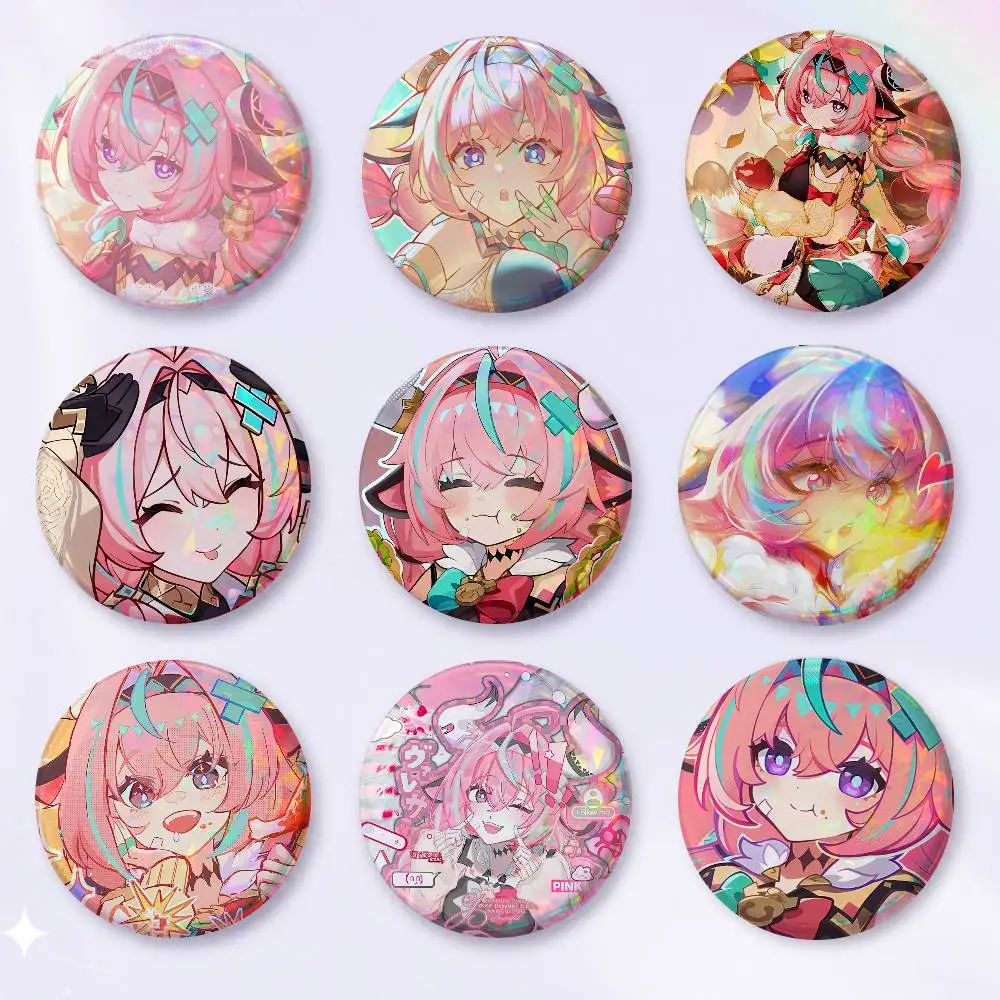 A-Genshin Impact Varesa Anime Round Badges, Brooches, Clothing Accessories, Birthday Gifts, Anime Conventions