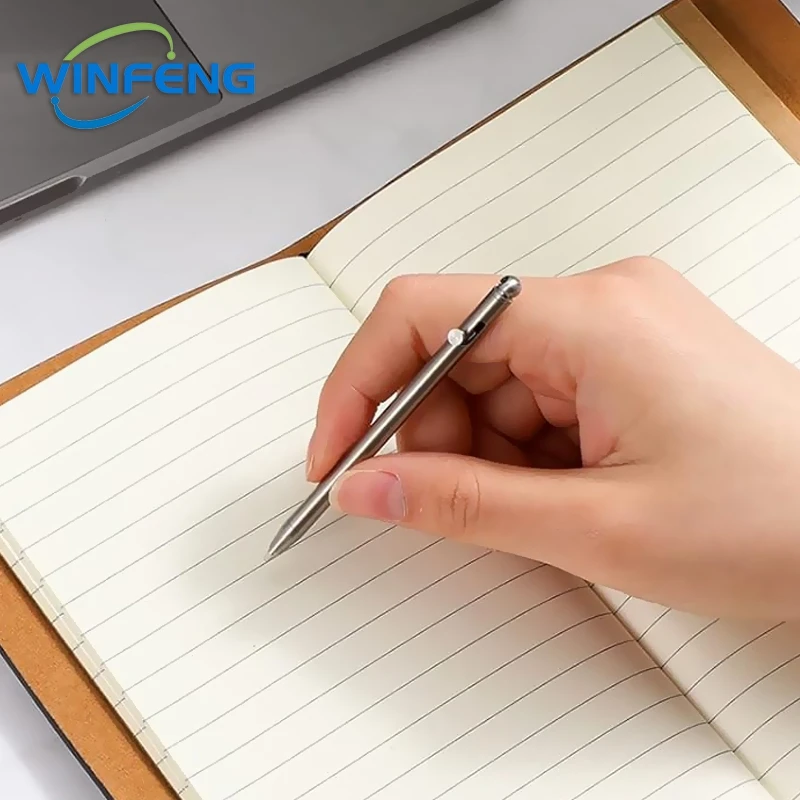Mini penna in titanio EDC gadget personalità penna firma creativa portatile strumenti di scrittura di emergenza da viaggio all'aperto portachiavi EDC