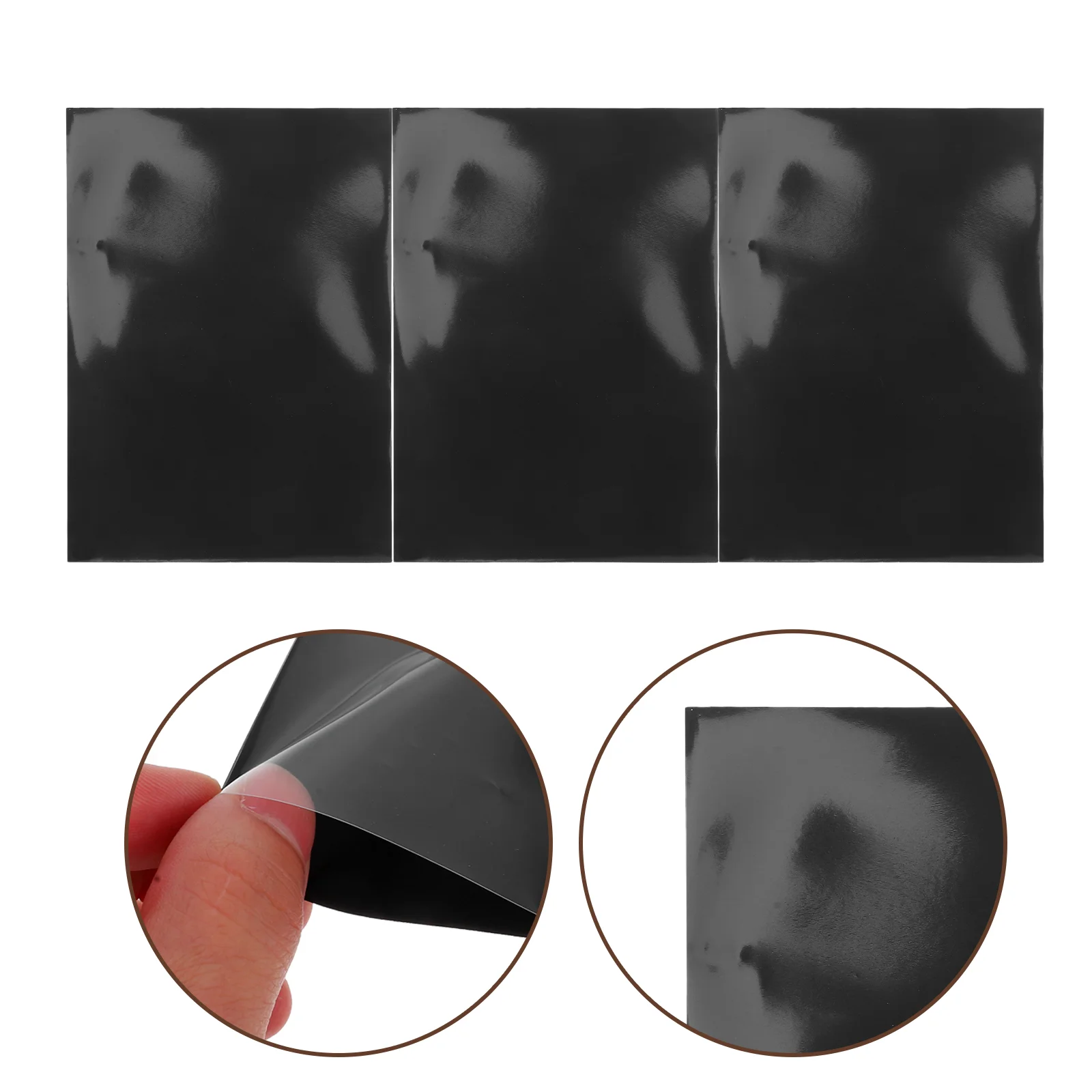 50 Pcs Frosted Solid Color Card Holder Trading Sleeve Sleeves Clear for Cards Thick Hard