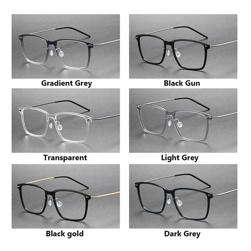 Retro square Screwless Spectacles Titanium Glasses Frame Men Women Brand Design Optical Myopia Prescription Eyeglasses frames