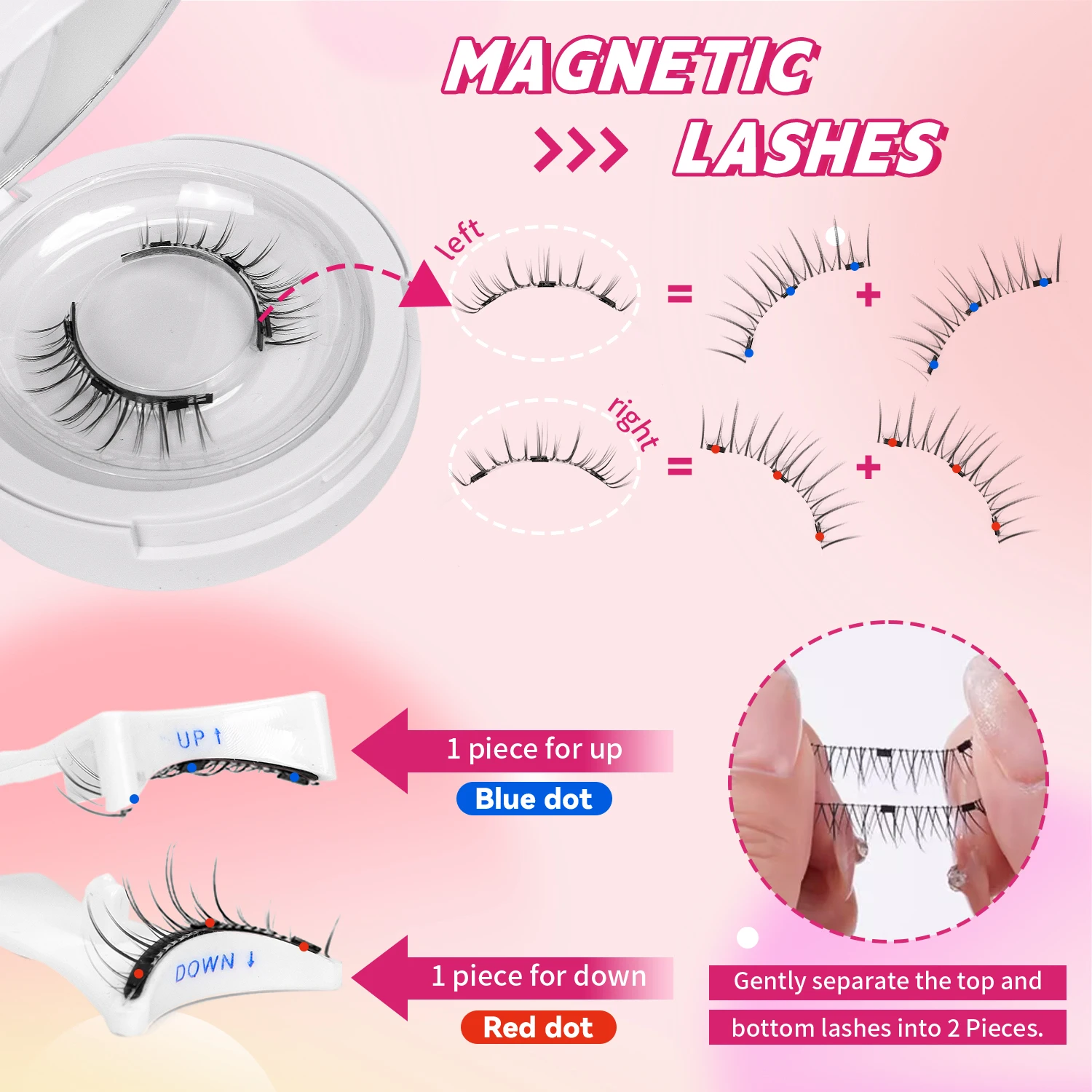 2 Çift Manyetik Kirpik, Doğal - Anime Cosplay Lashes incelemesi ve fiyatı