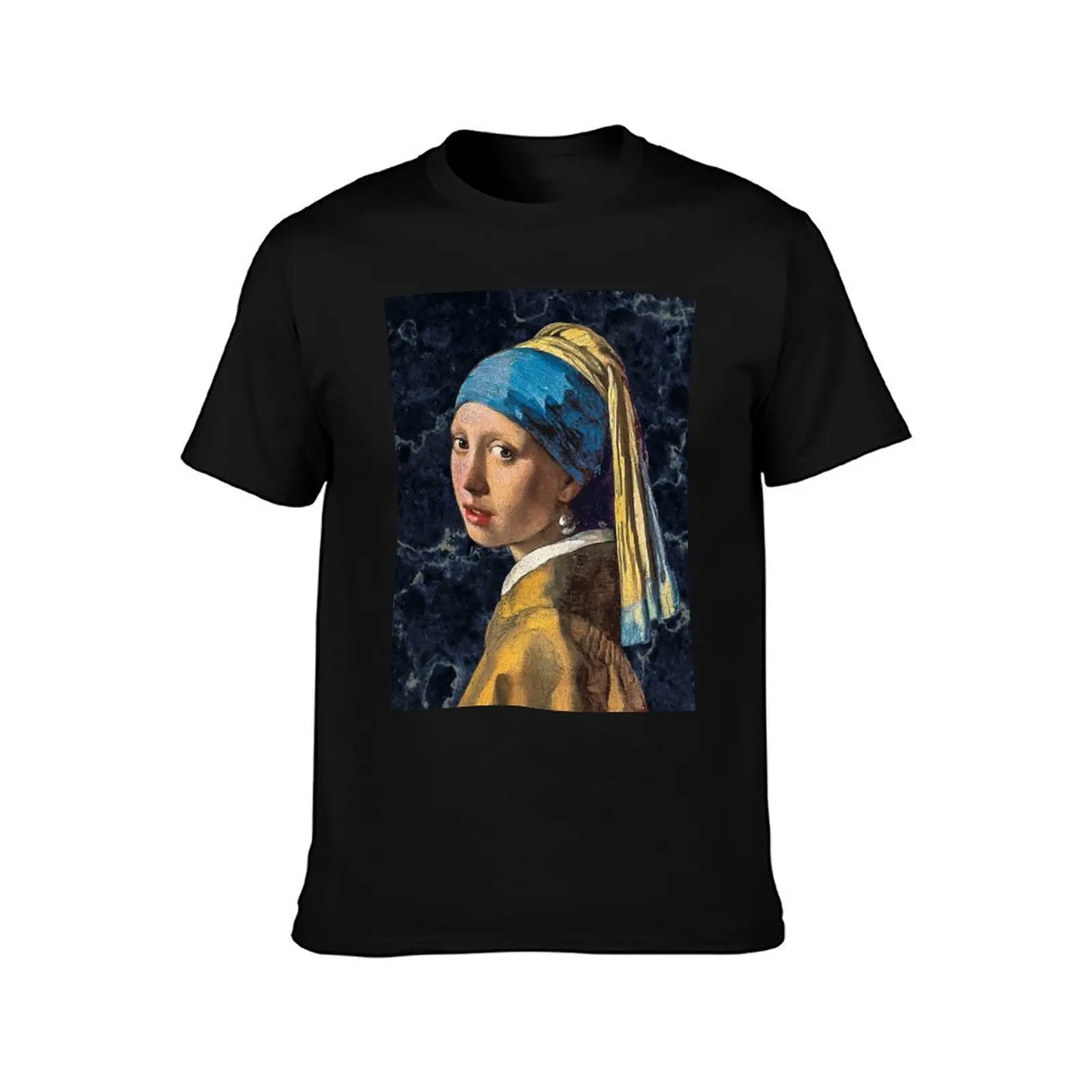 Girl with a pearl earring T-Shirt Fashion Casual Short Sleeve T-Shirt