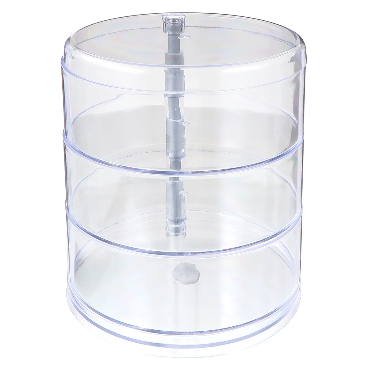 

Rotating Storage Box Large Capacity Desktop Jewelry Case 360 Degree Rotatable Container Dust Proof Plastic Material Necklace