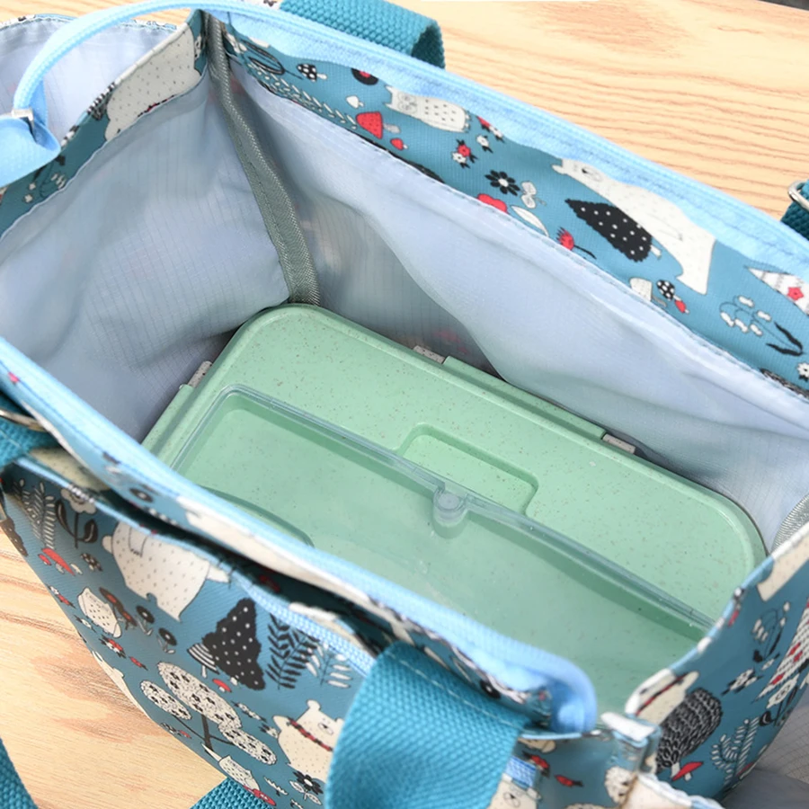 New work lunch box bag insulation lunch bag hand carry mommy bag waterproof student lunch box bag