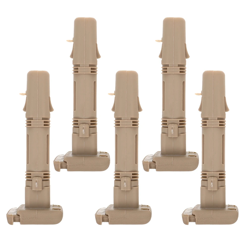 

5 Pcs Car Headrest Accessories Seat Front Headrests Humpback Beige Plastic Adjustable Lockings Guide