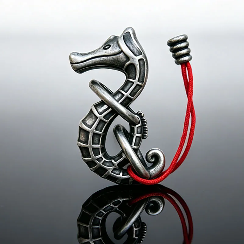 Puzzles en corde Seahorse, casse-têtes de dénoulement pour adultes et enfants, jeux de logique et de test d'intelligence, défis mentaux, cadeaux éducatifs