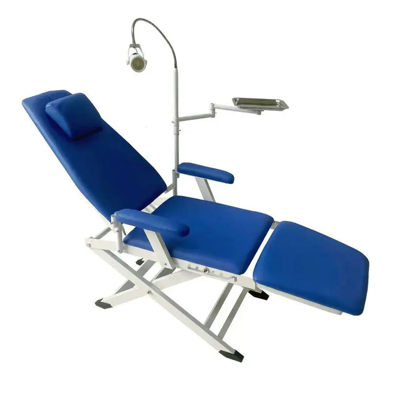 Dental folding chair lightweight optional air pump portable turbine adjustable simple oral out of clinic dental chair