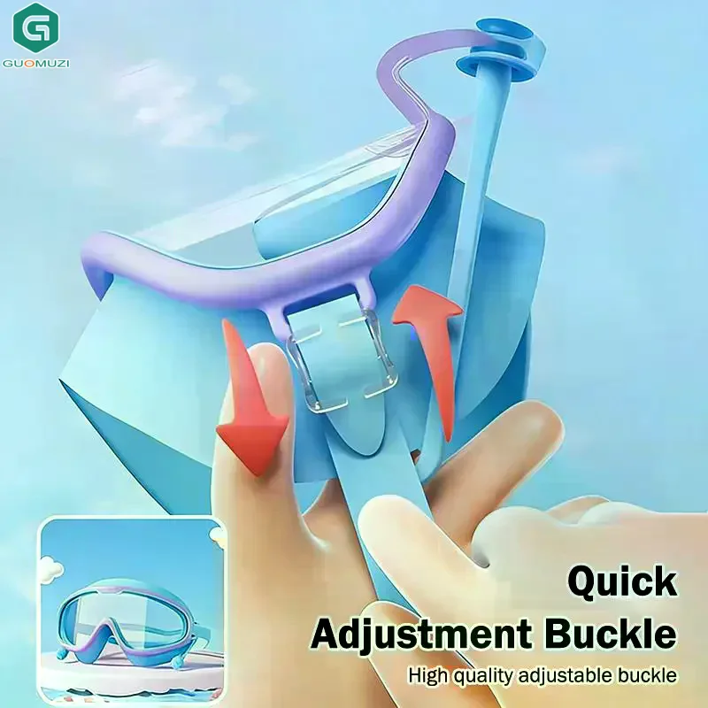 Kids Swim Goggles Anti Fog Waterproof Large Frame UV Protection for Swimming Lessons Summer Fun
