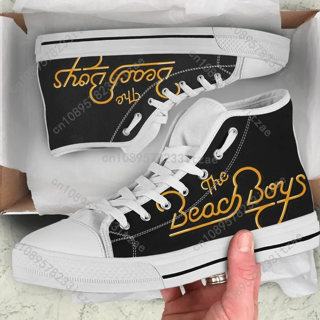 

Hot Cool Fashion Funny New Summer High Quality Sneakers Casual Shoes Men Women The Beach Boys Band High Top Classic Board Shoes