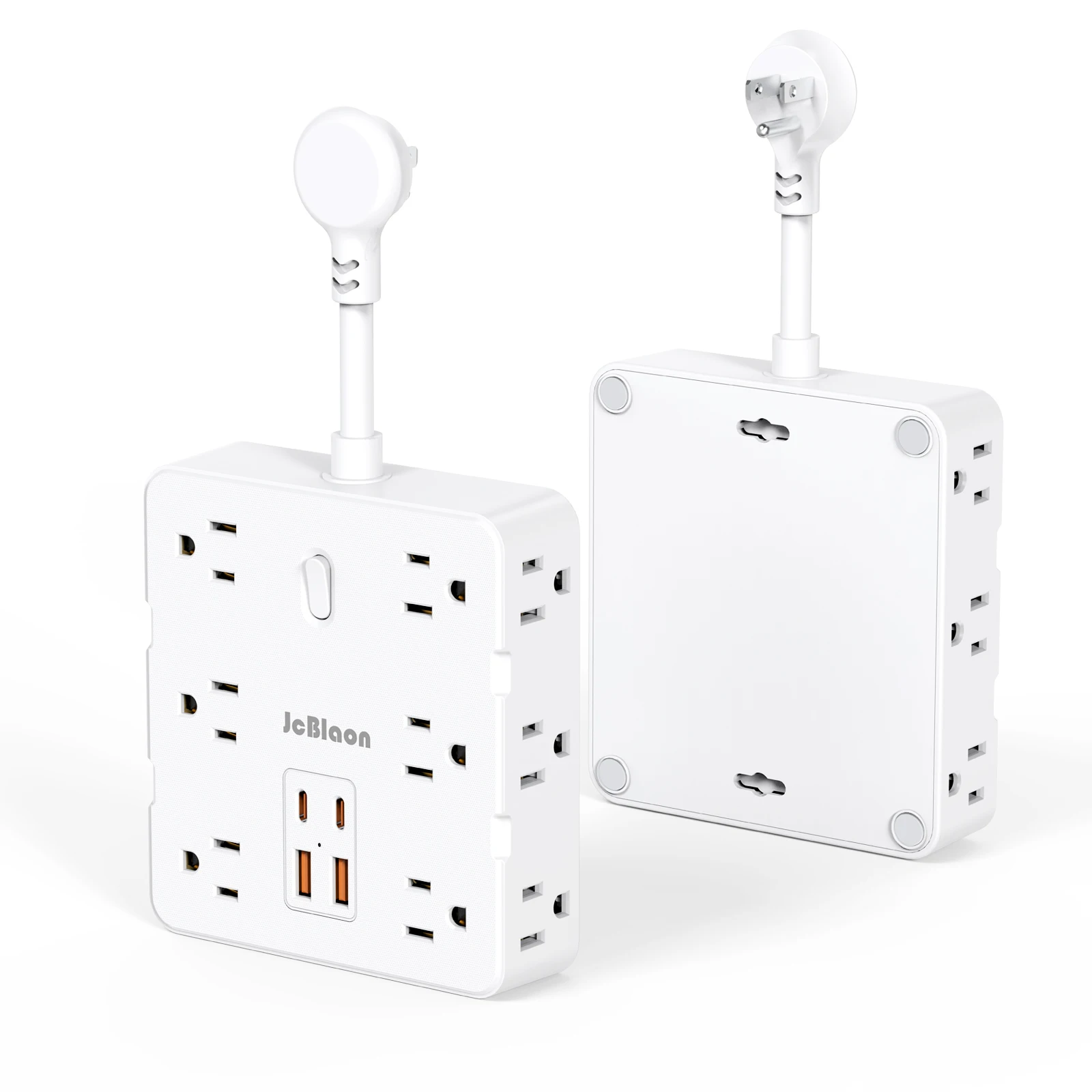 16-IN-1 Multiple Power Strip Adapter US Plug with AC Outlets USB Ports Type C 1875W 15A Smart Wall/Desktop Electrical Socket