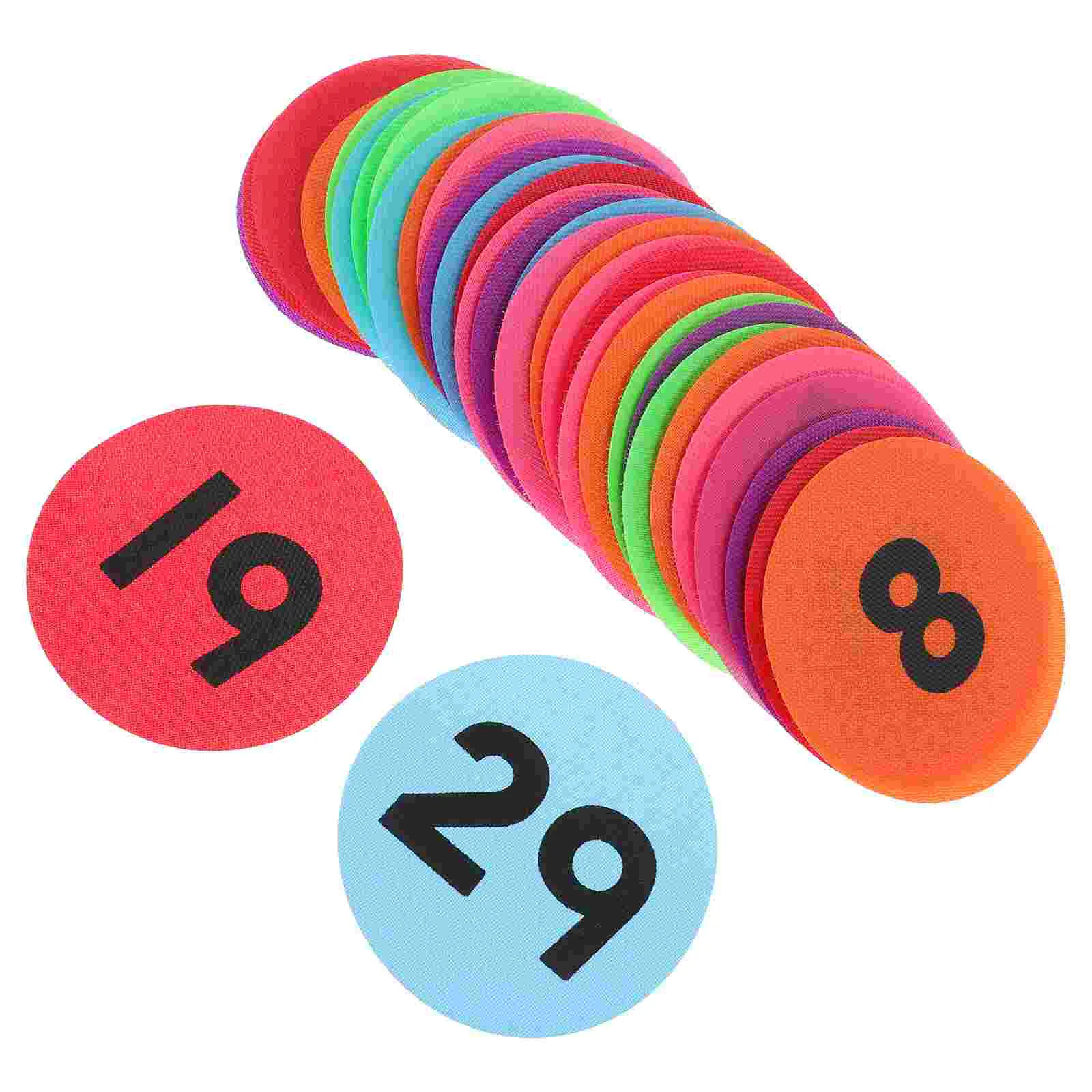 36 Pcs Carpet Markers Digital Floor Labels Classroom Dots Numbered Stickers Notebooks Writing Pads Colored Numbers