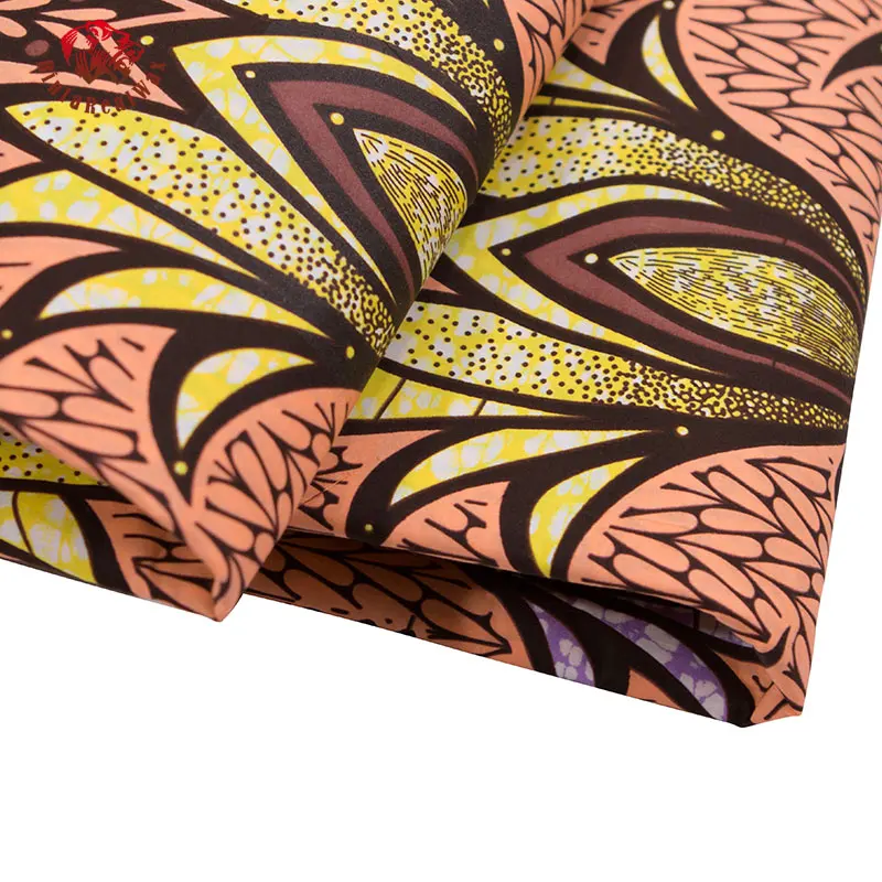 2022 Fashion High Quality new soft Cotton Wax  bintarealwaxFabric Wax African Fabric Batik Fabrics for Africa Clothing 40fs1312