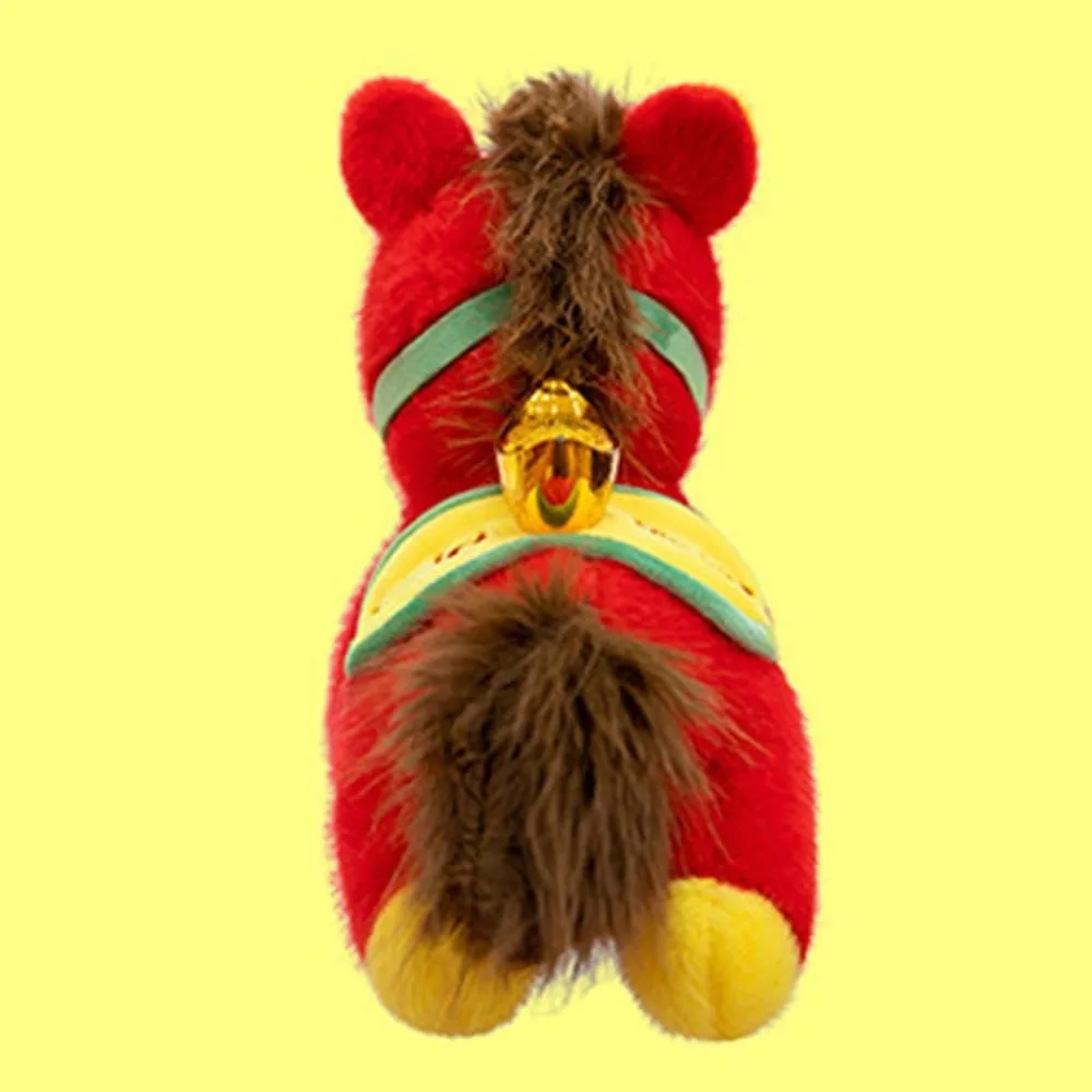 Adorable Mascot Horse Cute Good Luck Stuffed Horse Creative Fluffy Zodiac Pony Figurine Chinese New Year